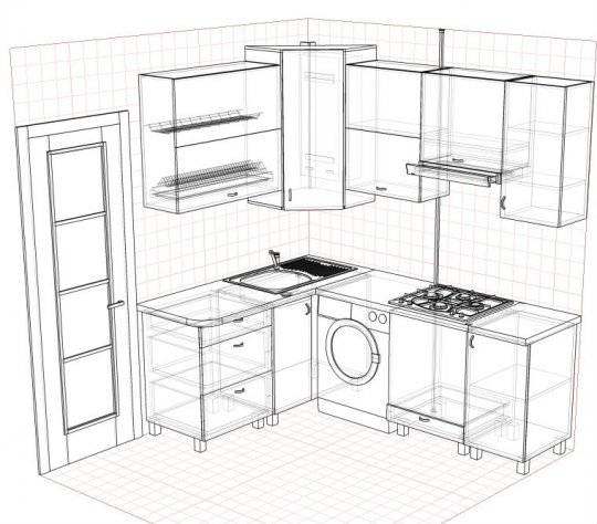 Дизайн Кухни Угловой Со Стиральной Машины