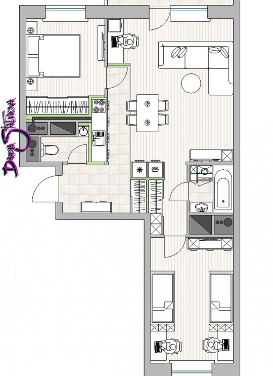 Квартира Распашонка Планировка 2 Комнатная Дизайн Проект