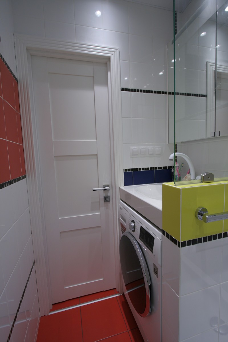 Дизайн ванной комнаты маленькой площади без унитаза со стиральной машиной