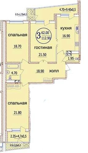 Дизайн однокомнатной квартиры для многодетных