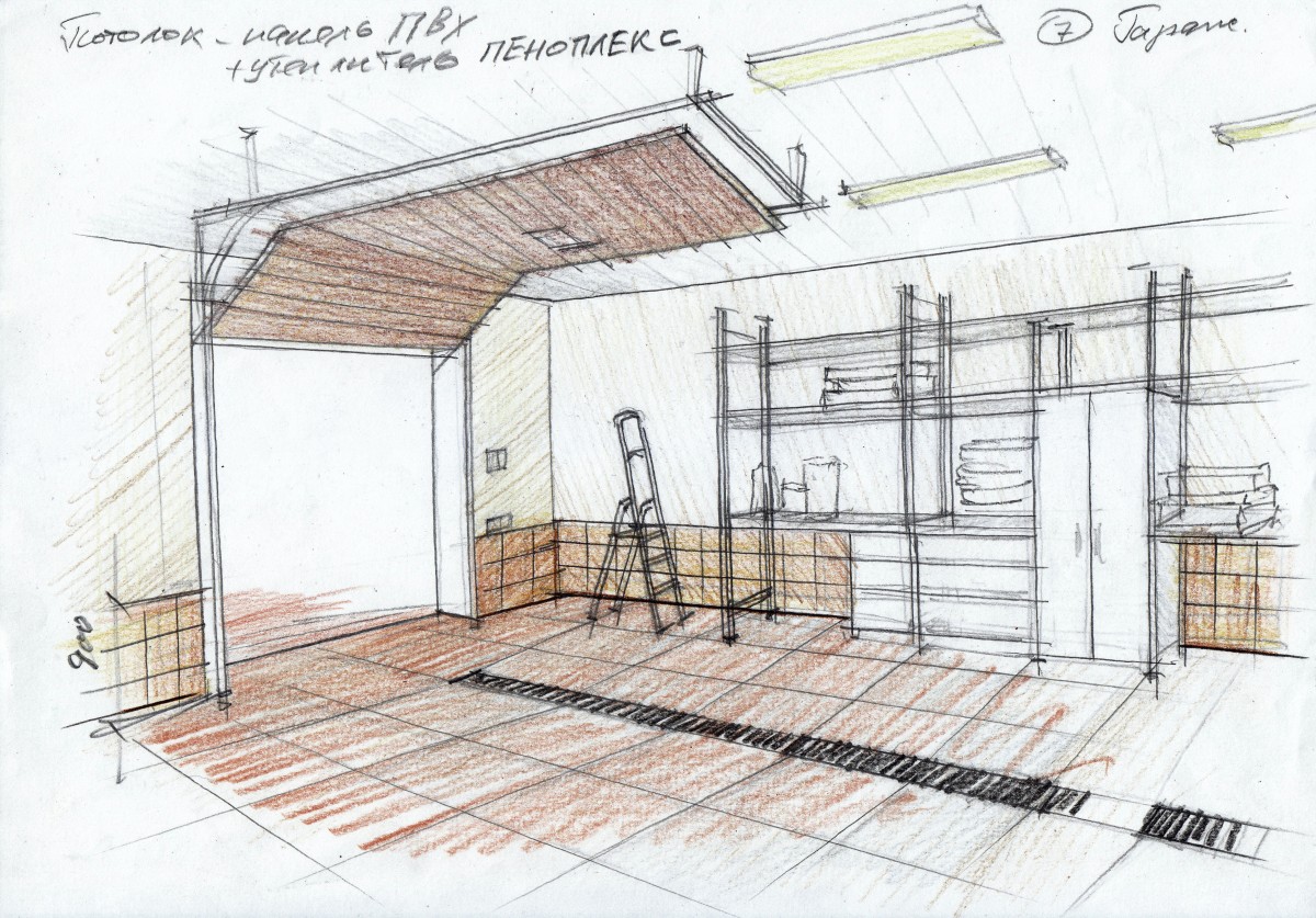 Гараж эскиз. Гараж набросок. Гараж рисунок. Гараж зарисовка.