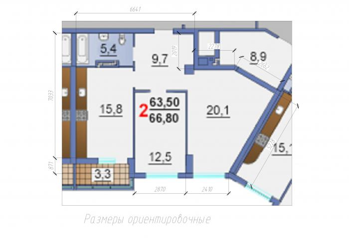 Расстановка мебели в 2х комнатной квартире