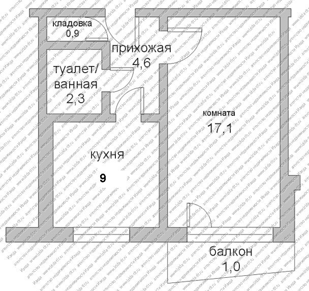 Однокомнатная квартира карта