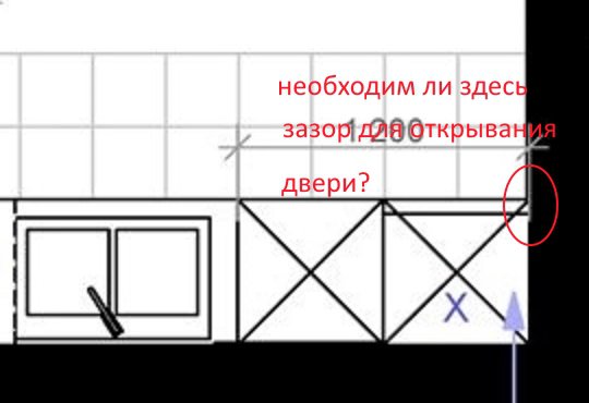 Глубина пенала для встроенного холодильника