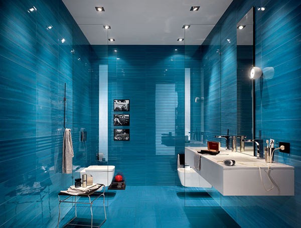 Дизайн ванной комнаты «Голубой туман»