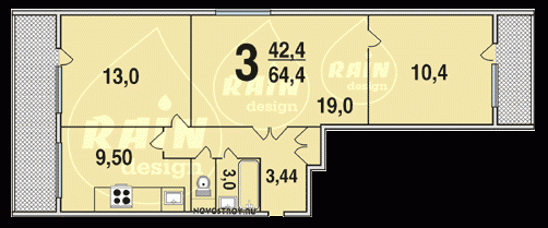 Перепланировка в доме и209а