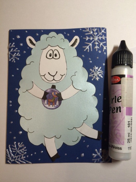 Новогодняя открытка с овечкой своими руками | Snoopy, Fictional characters, Character