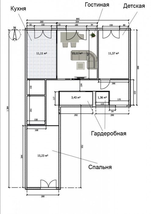 Планировка квартиры 80 кв м 3 комнаты