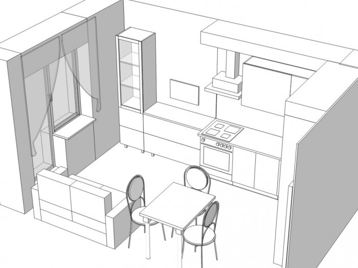 Дизайн кухни 12м2 с балконом