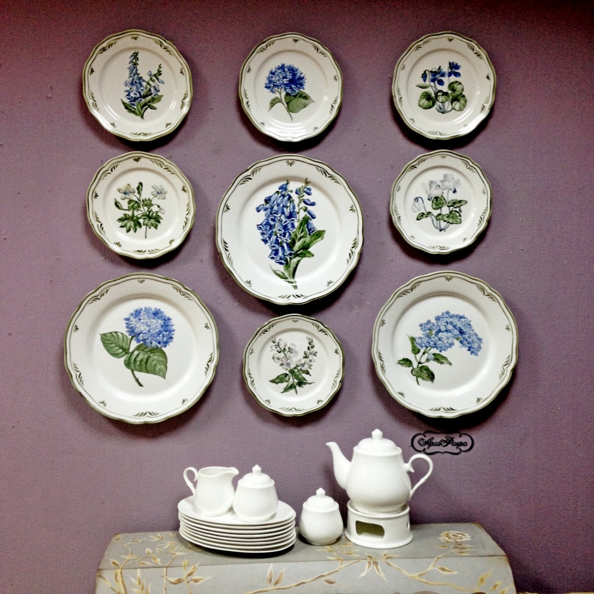 декоративные тарелки на стене фото