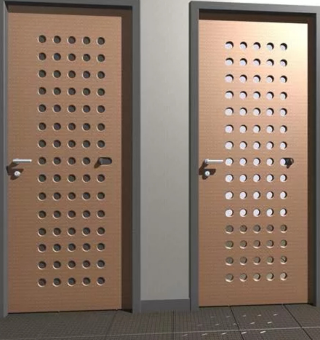двери с перфорацией для шкафа