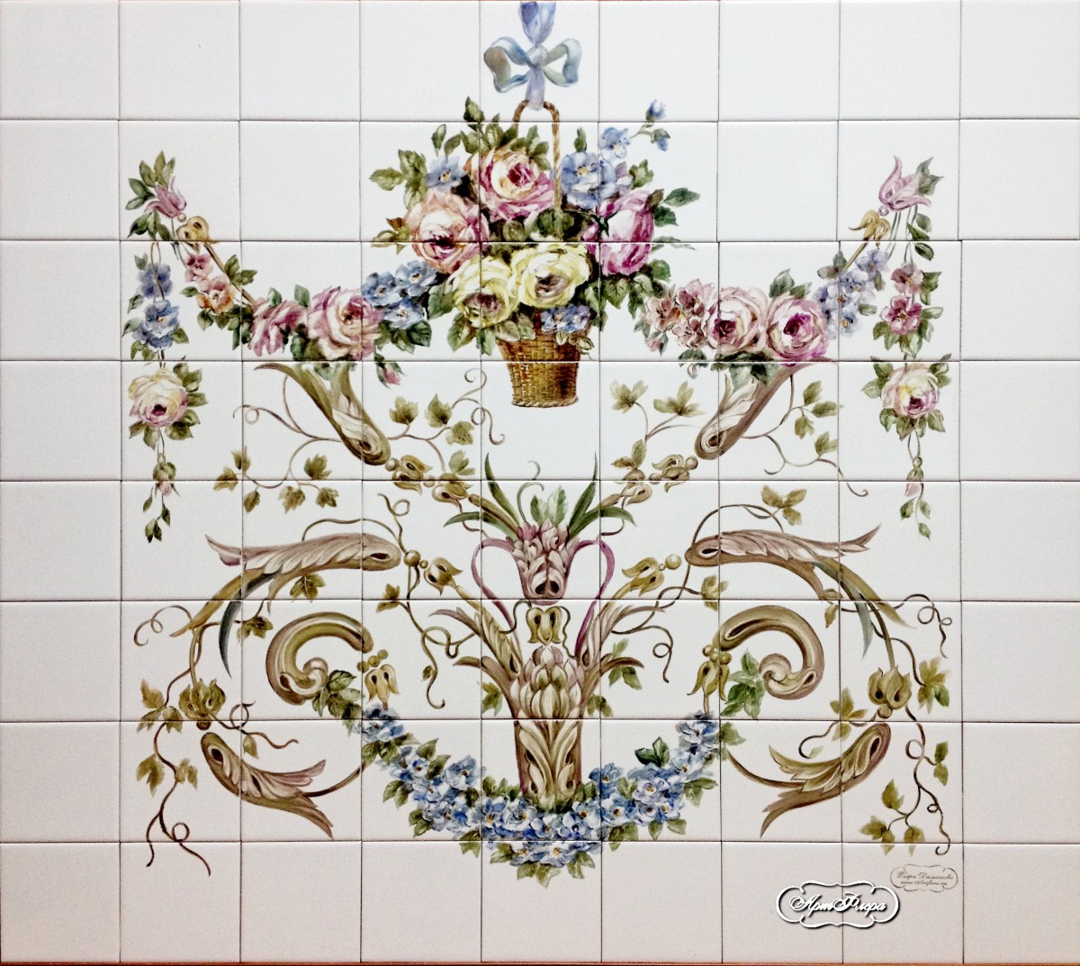 Плитка с флористическим орнаментом