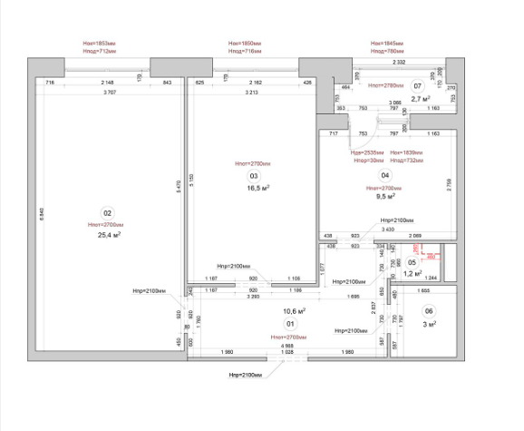 Дизайн-проекты для двухкомнатных квартир площадью 55 кв.м.