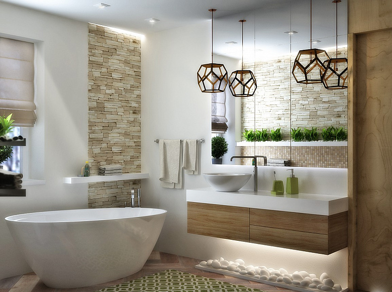фото:Ванная комната в современном стиле