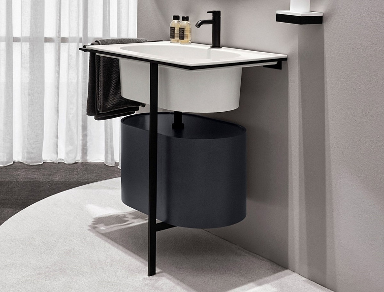 фото:Мебель для ванной: овал и прямоугольник