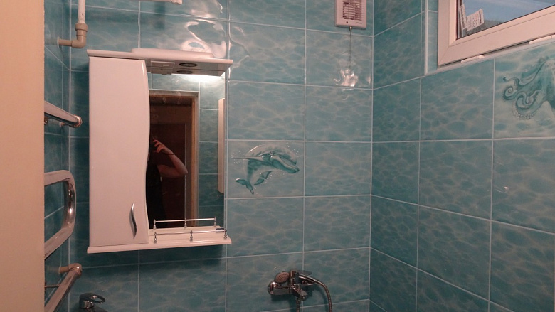 фото:Крошка ванная 2х2 в морском стиле