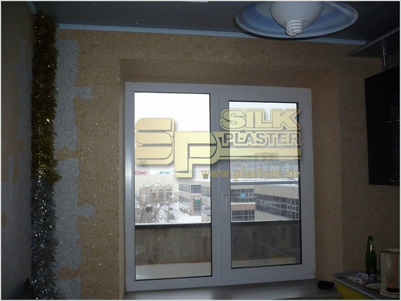 фото:Дизайн кухни с жидкими обоями SILK PLASTER