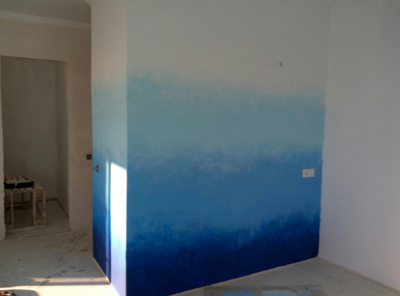 Эффект Омбре на стенах: эксклюзивный интерьер при помощи обычной краски