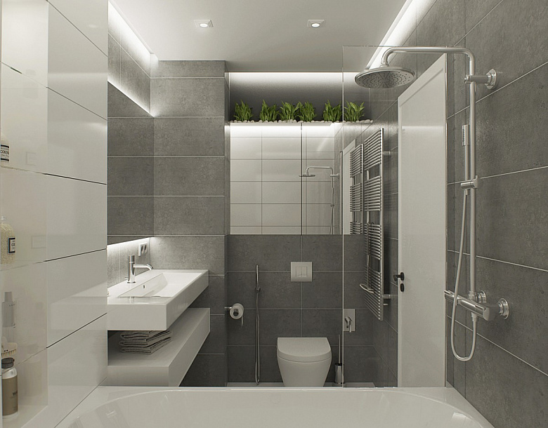 фото:Ванная комната в стиле минимализм