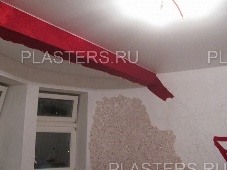 фото:«Ветка сакуры» - ремонт своими руками с жидкими обоями SILK PLASTER