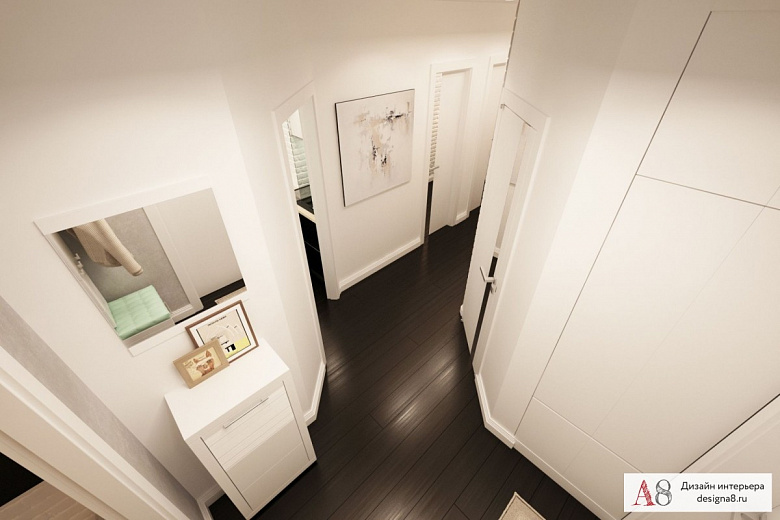 фото:Дизайн двухкомнатной квартиры в стиле минимализм