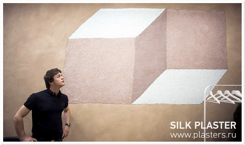 фото:Геометрические фигуры - ремонт с жидкими обоями SILK PLASTER