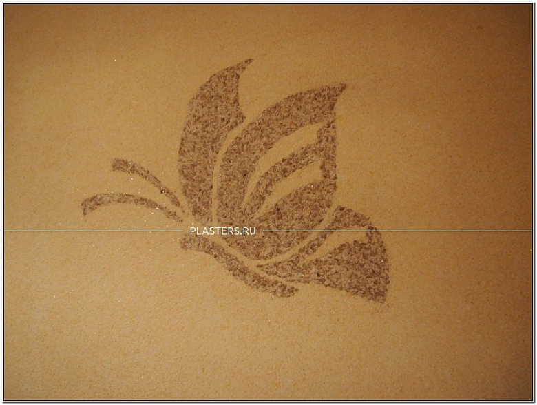 Цветок и бабочка - ремонт с жидкими обоями SILK PLASTER фото:Цветок и бабочка - ремонт с жидкими обоями SILK PLASTER