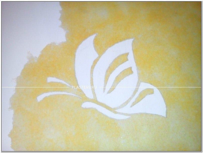Цветок и бабочка - ремонт с жидкими обоями SILK PLASTER фото:Цветок и бабочка - ремонт с жидкими обоями SILK PLASTER