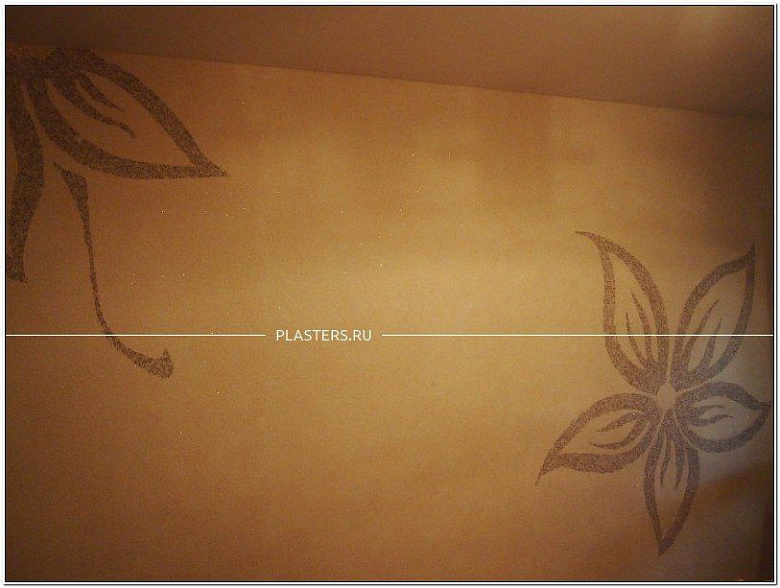 Цветок и бабочка - ремонт с жидкими обоями SILK PLASTER фото:Цветок и бабочка - ремонт с жидкими обоями SILK PLASTER