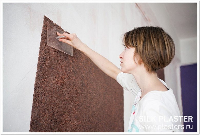фото:Геометрические фигуры - ремонт с жидкими обоями SILK PLASTER