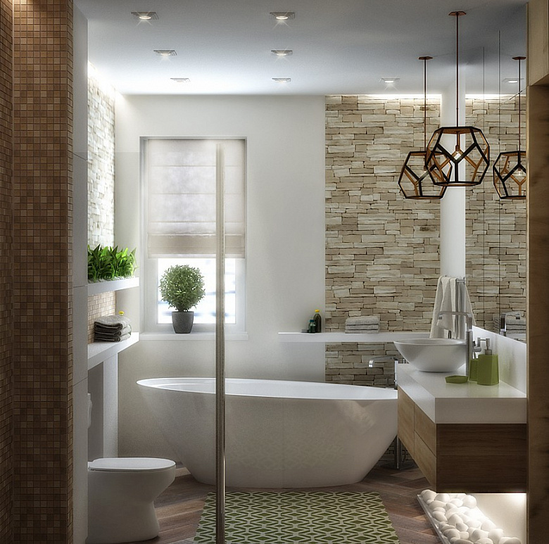 фото:Ванная комната в современном стиле