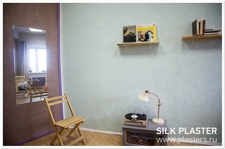 фото:Геометрические фигуры - ремонт с жидкими обоями SILK PLASTER