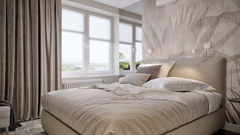 фото:Расположить кровать лучше всего у окна, которое является источником свежего воздуха и естественного света. Помните, сон — источник вашего здоровья, а на здоровье, как известно, не экономят.