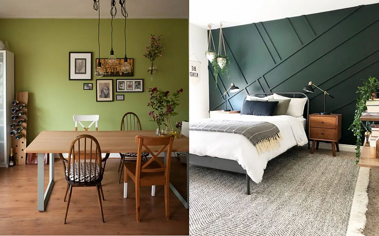 С чем сочетать зелёный цвет в интерьере идеи для дома,интерьер и дизайн