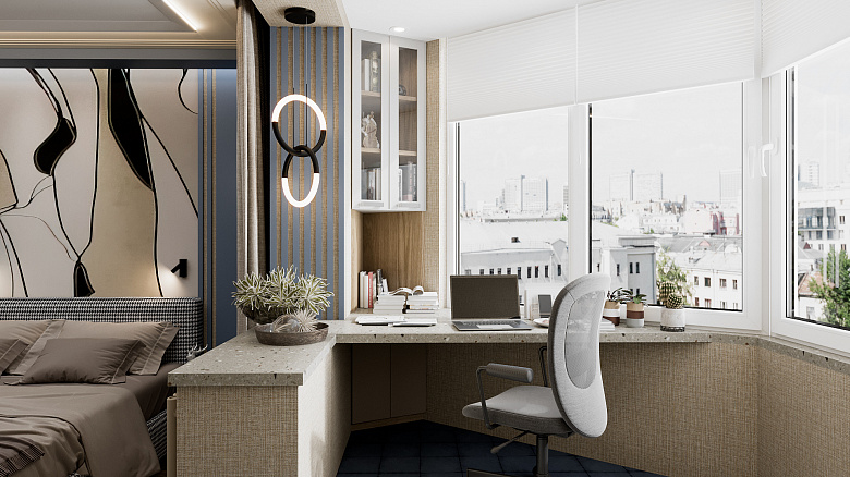 фото:Мы даже сумели организовать мини кабинет с библиотекой на теплом балконе. Закрыв плотную штору можно не мешать супруге отдыхать 