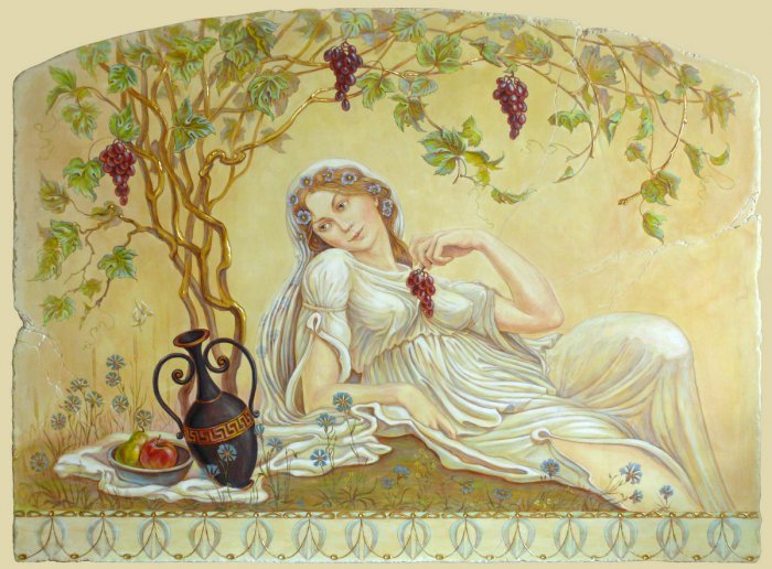 фото:Имитация старинной фрески