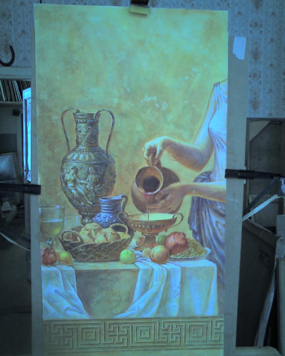 фото:Имитация старинной фрески