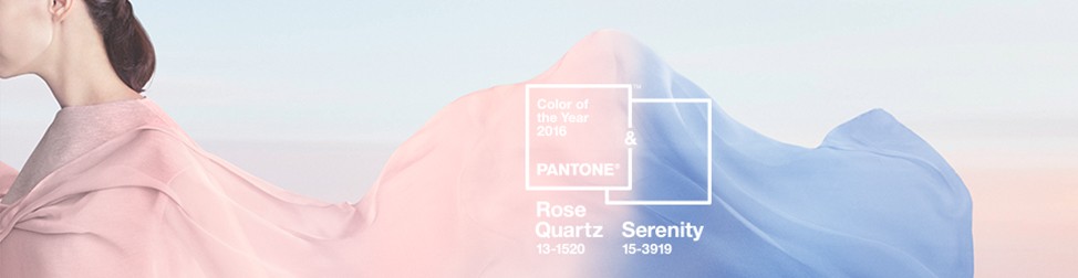 Оттенки 2016. Pantone 15-3919 спокойствие / Serenity и Pantone 13-1520 розовый кварц / Rose Quartz (2016). Цвет года 2016. Пантон 2016 года. Pantone banner.