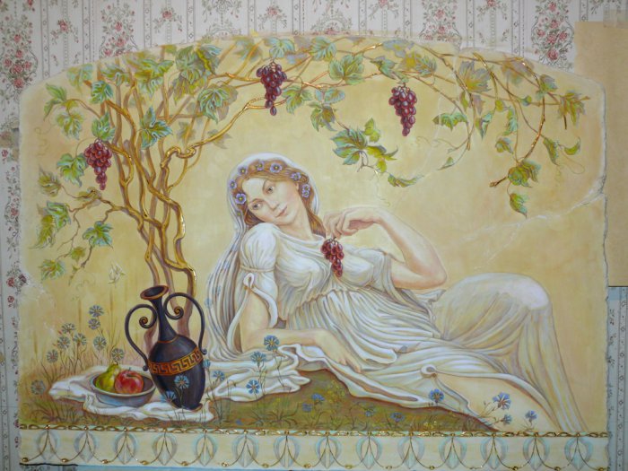 фото:Имитация старинной фрески