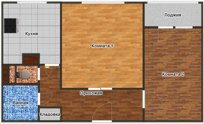 фото:Двушка 52 м². Организация пространства и мелкая перепланировка
