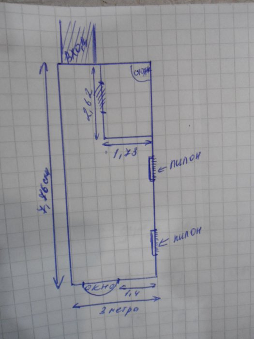 фото:Расстановка мебели в квартире-студии 22 метра